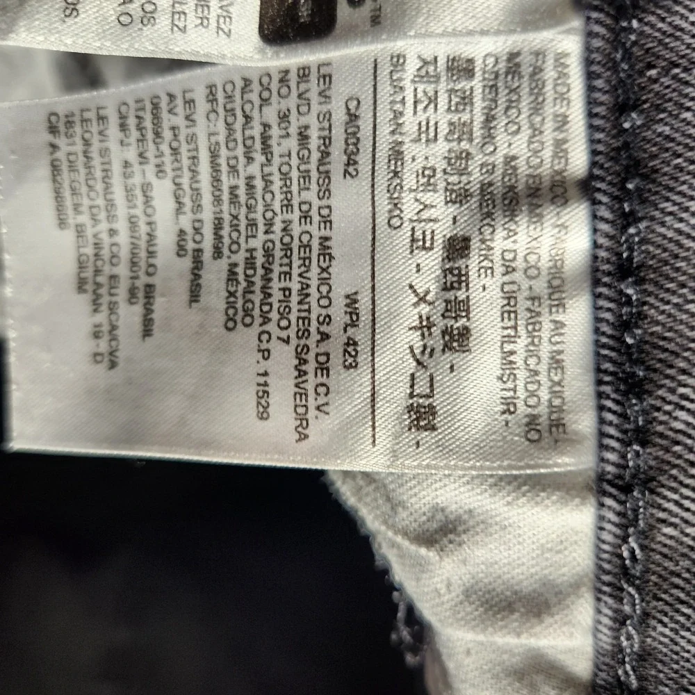 Levi's 514 Jeans Men's 30X29 (Tag 31X30) Black Premium Zip Stretch‎ Cotton Blend